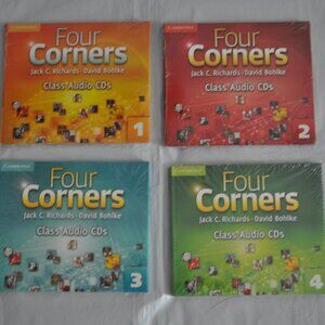 Full Set Audio CDs Four Corners Level 1, 2, 3, 4 by J. Richards & D. Bohlke NEW